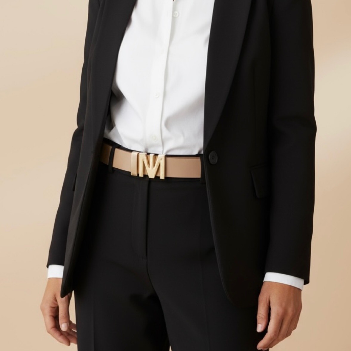 TARA remen - crna / bež