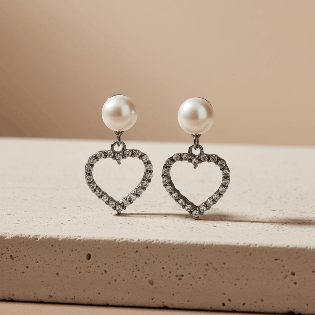 Naušnice Heart Sparkle