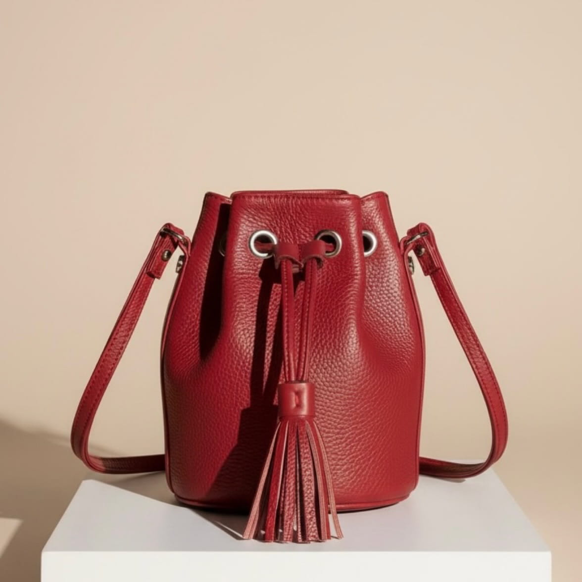 Scarlet bucket torba - bordo