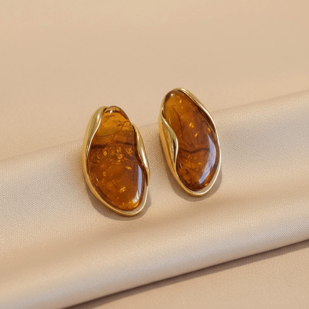 Naušnice Amber - jantarne